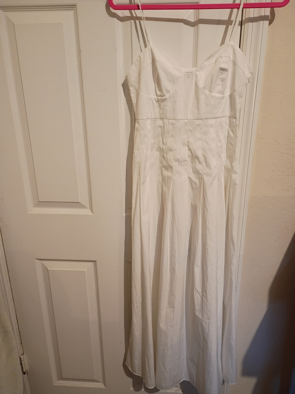 Zara White Spaghetti Strap Midi Dress XS